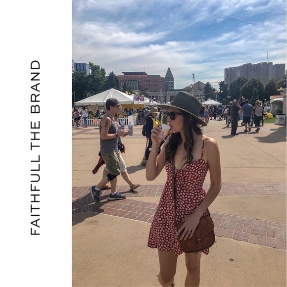 Faithfull the Brand Rodeo Mini Dress Danica Floral Red Small NWT - Picture 14 of 15